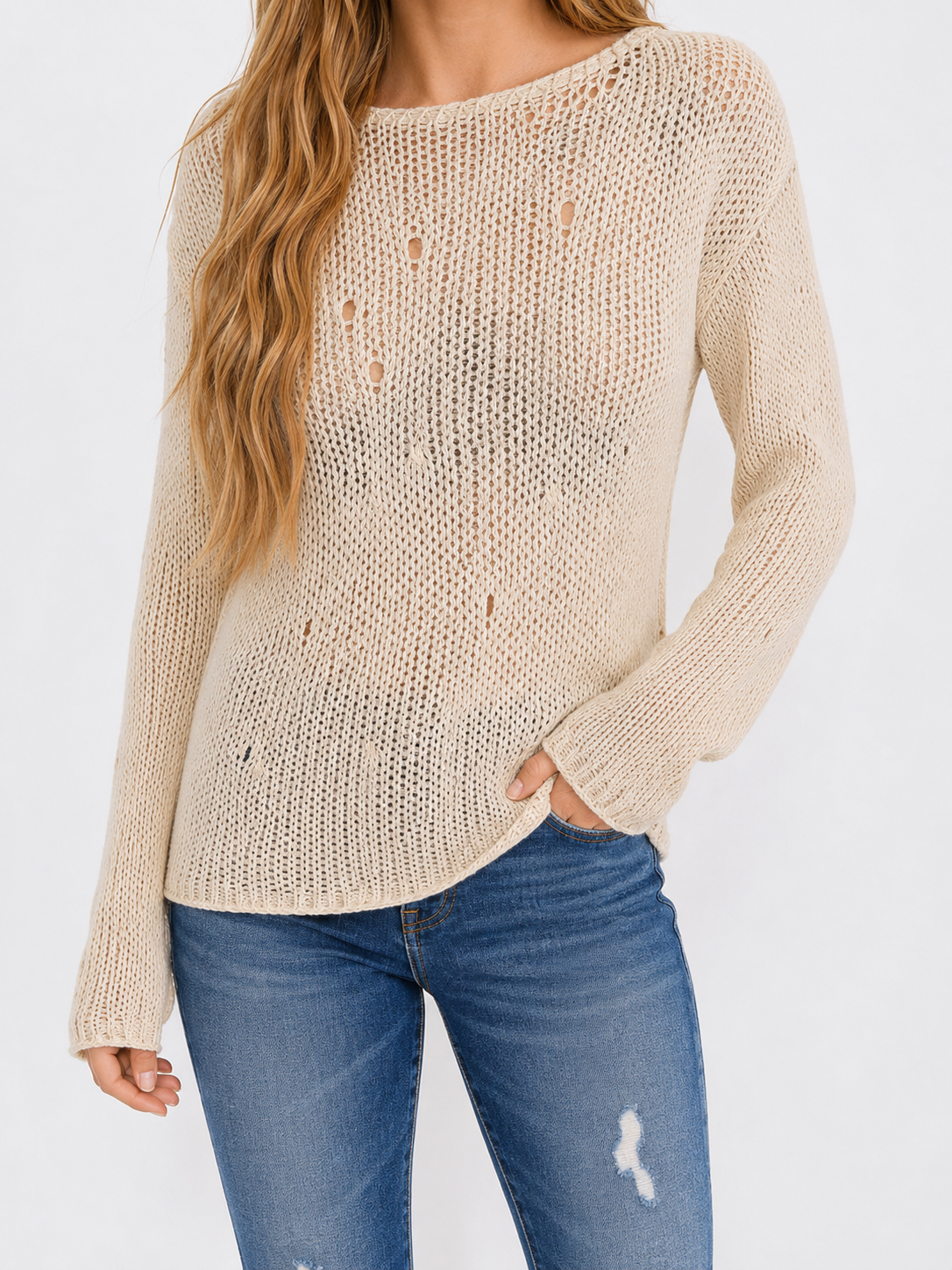 Boho Oversized Wide Knit Sweater