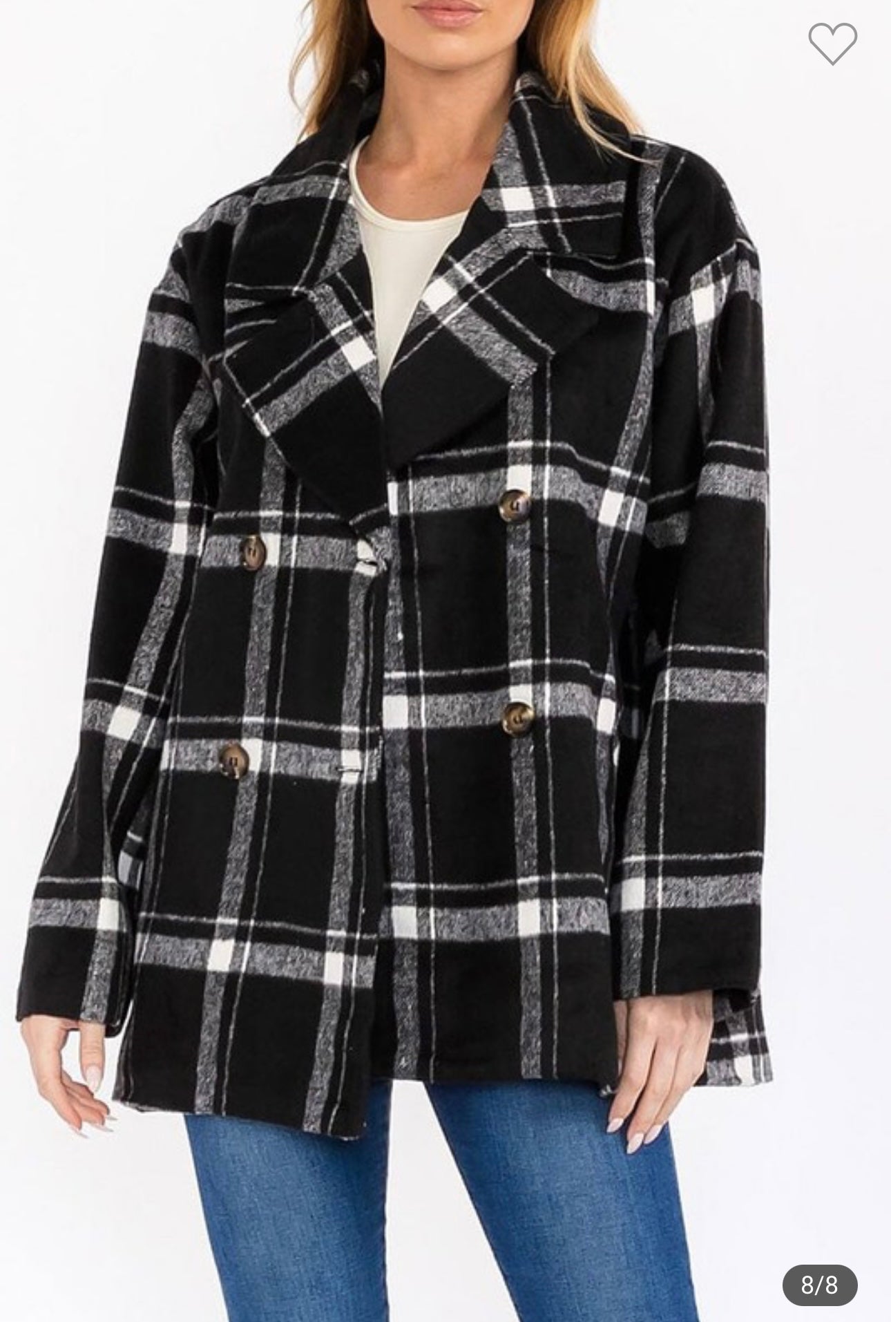 Plaid Peacoat