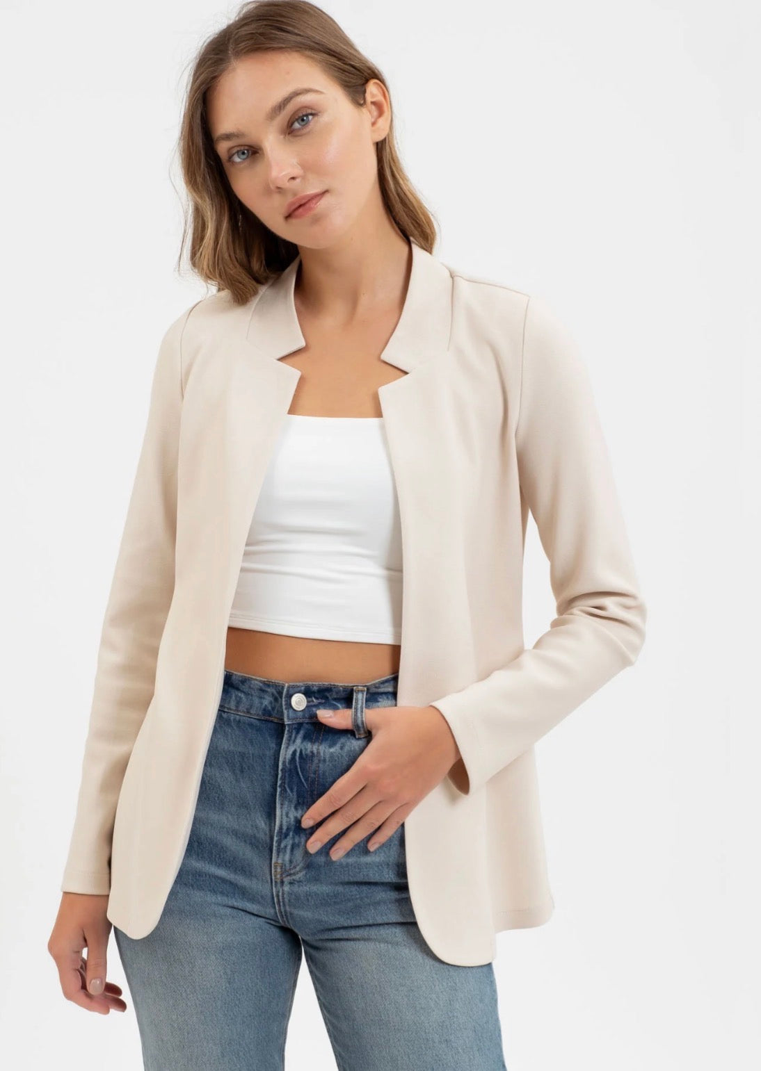 Open Collar Blazer