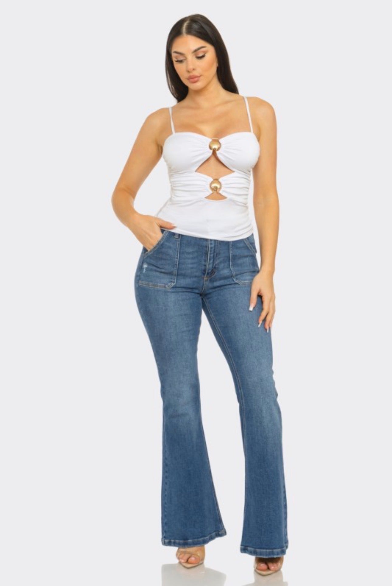 Seashell Cutout Tank Top