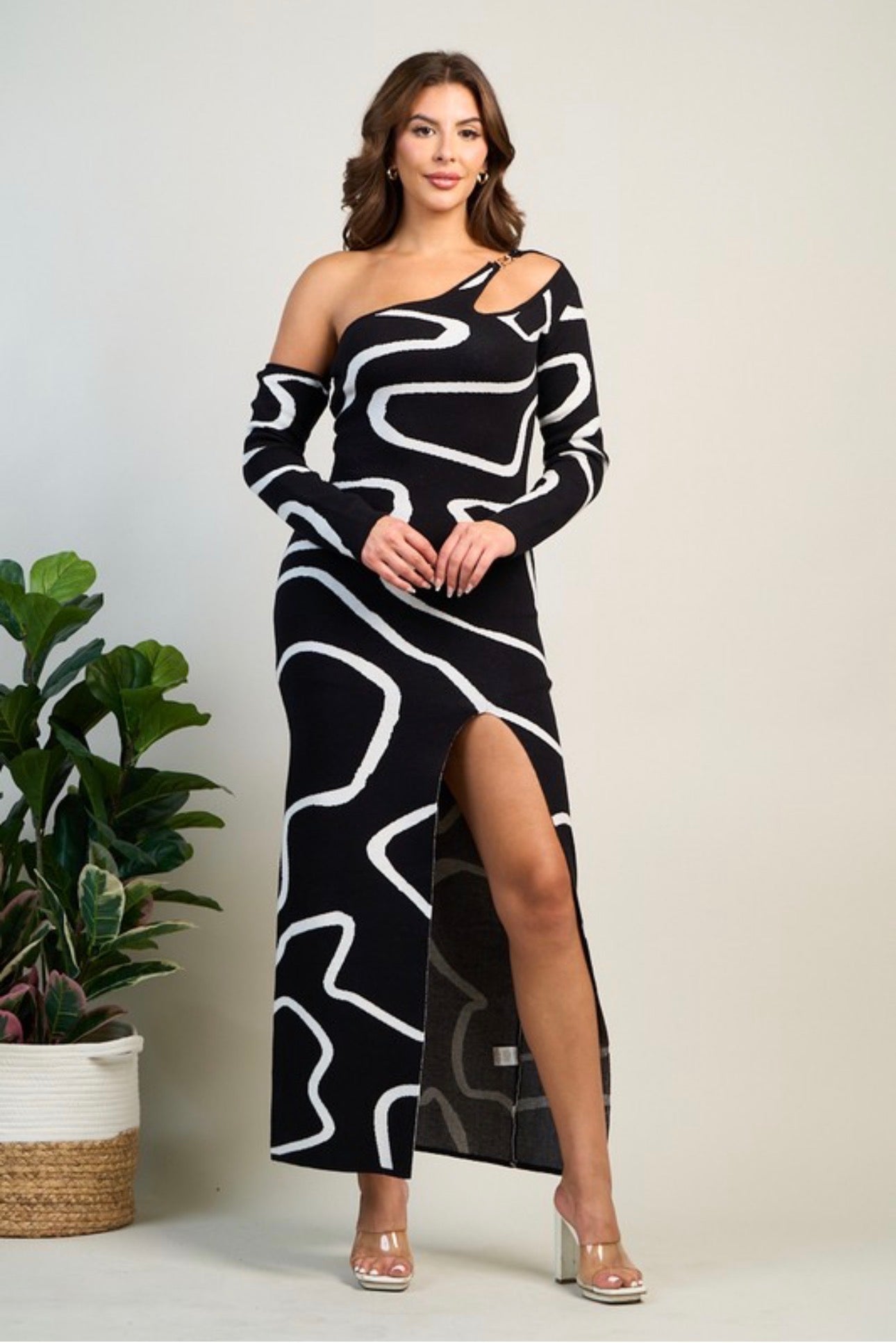 Maxi Swirl Sweater Dress