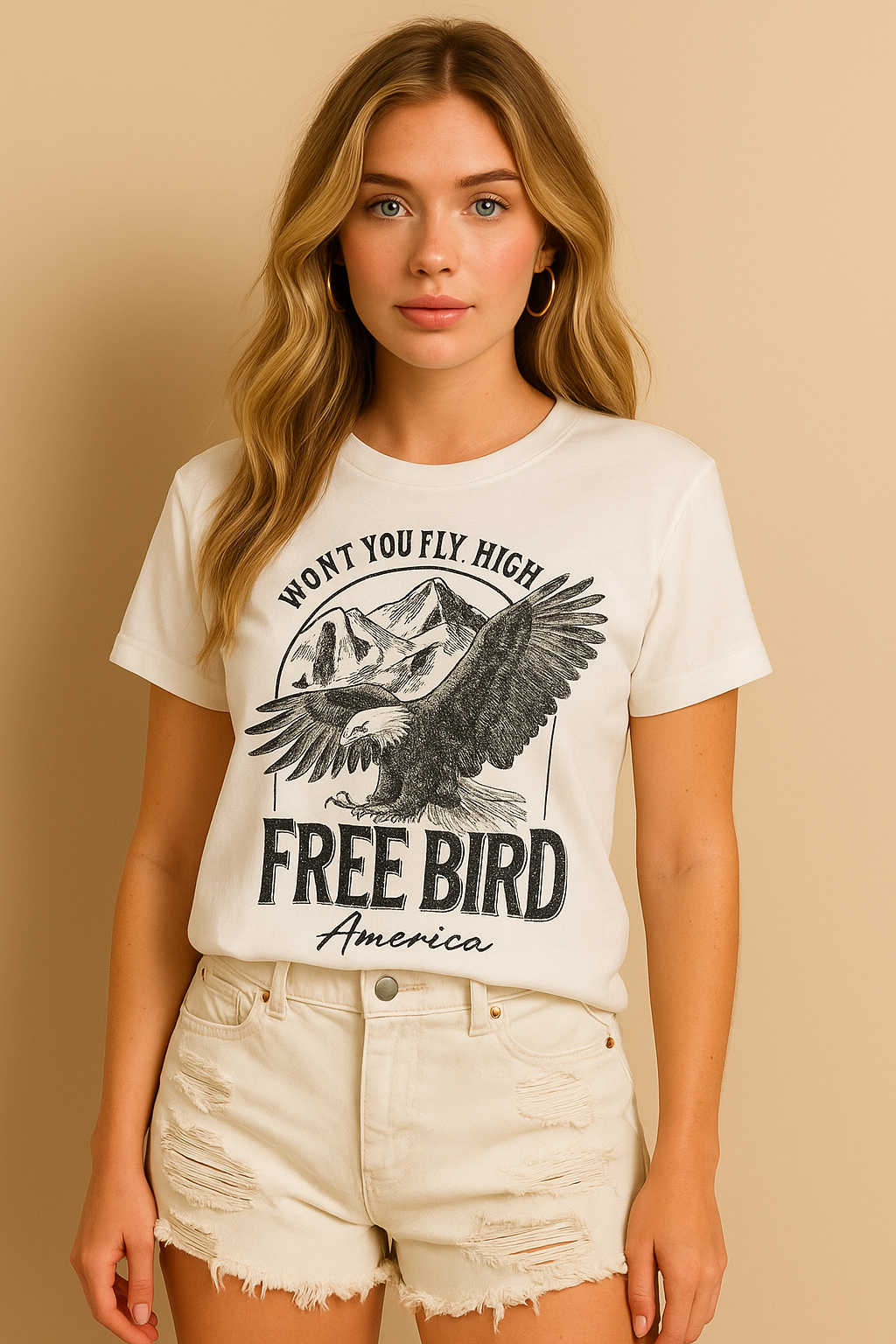 Won't You Fly High Free Bird Graphic Tee