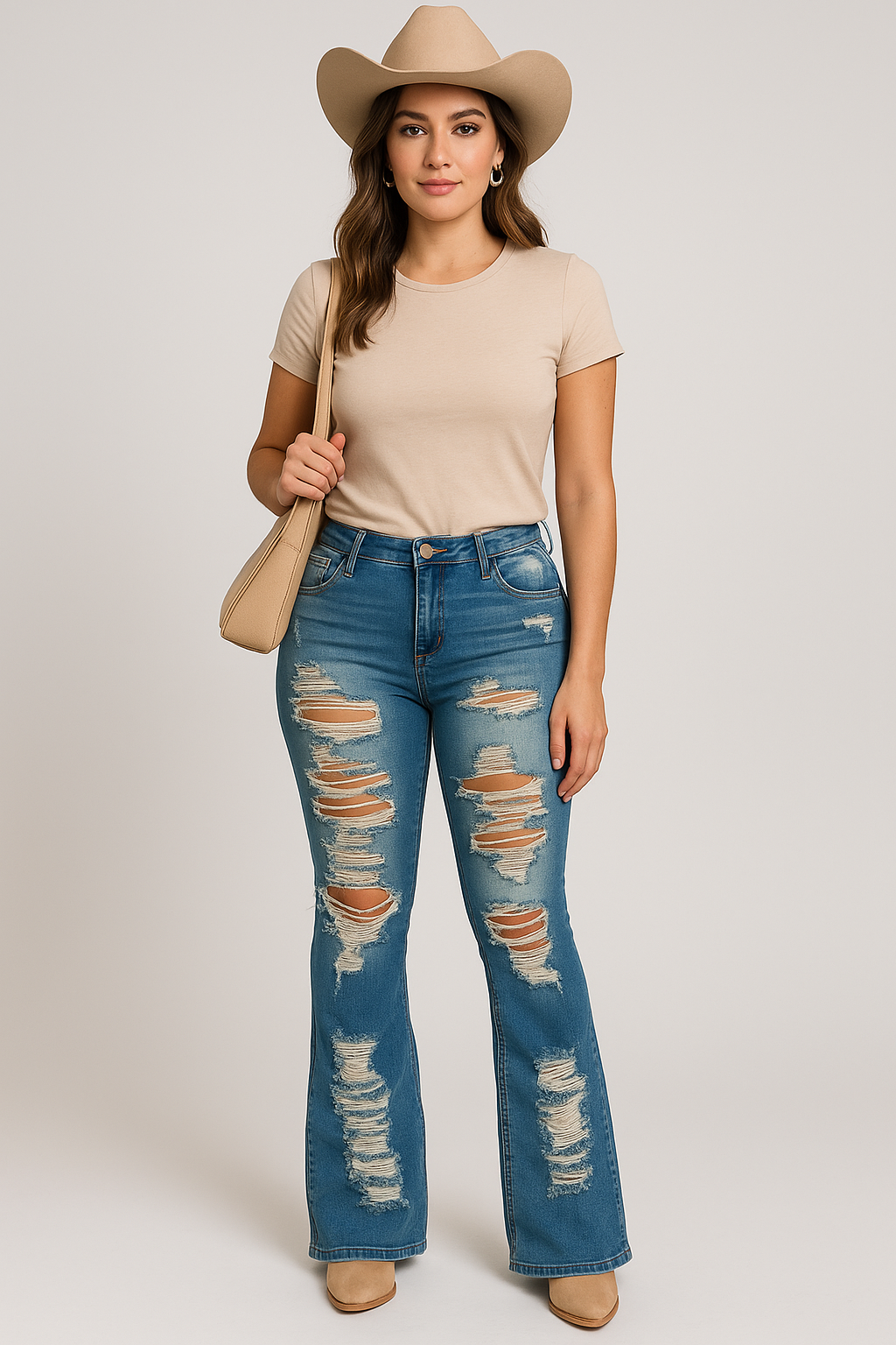 Flared 582 Distress Jeans