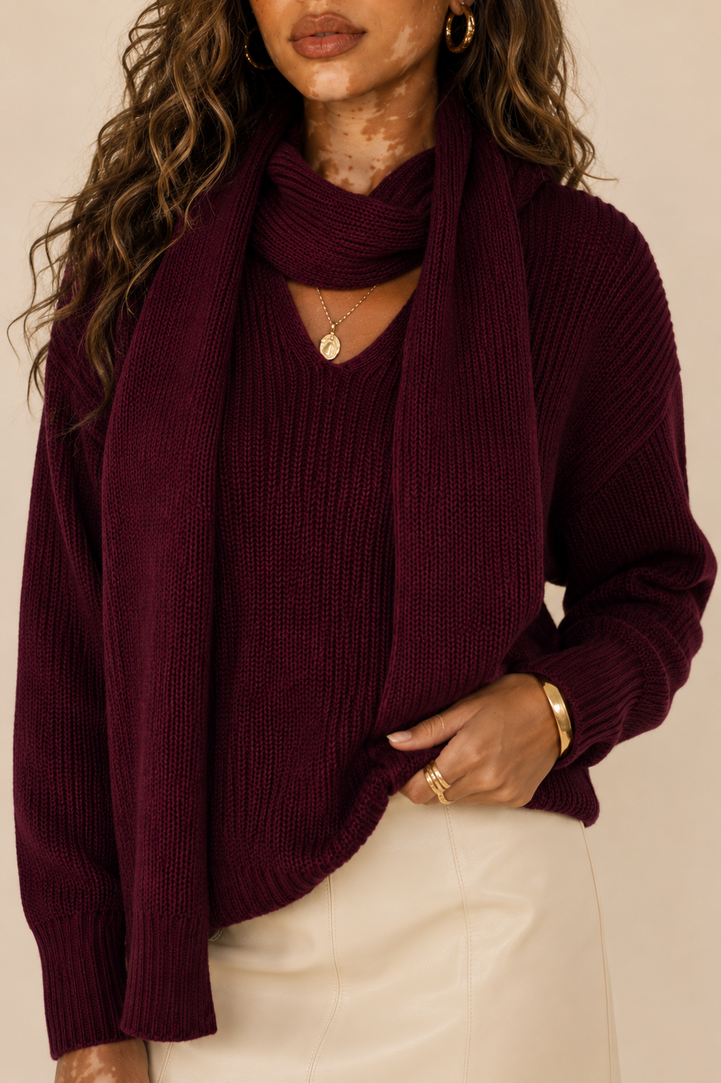 Knit Scarf Sweater