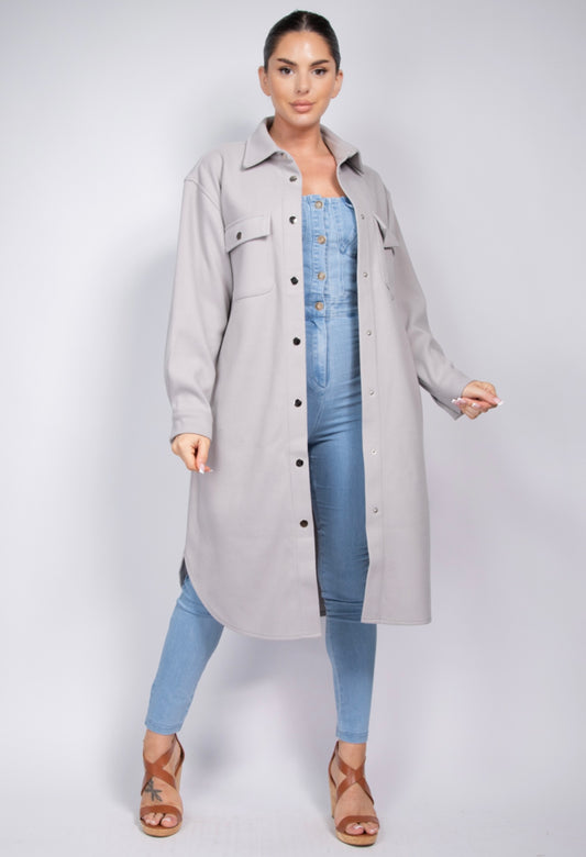 Long Button Down Coat