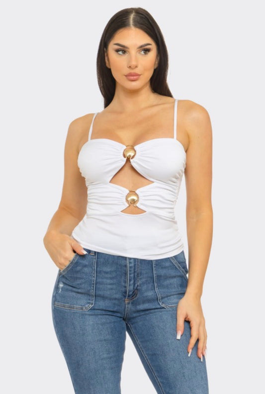 Seashell Cutout Tank Top
