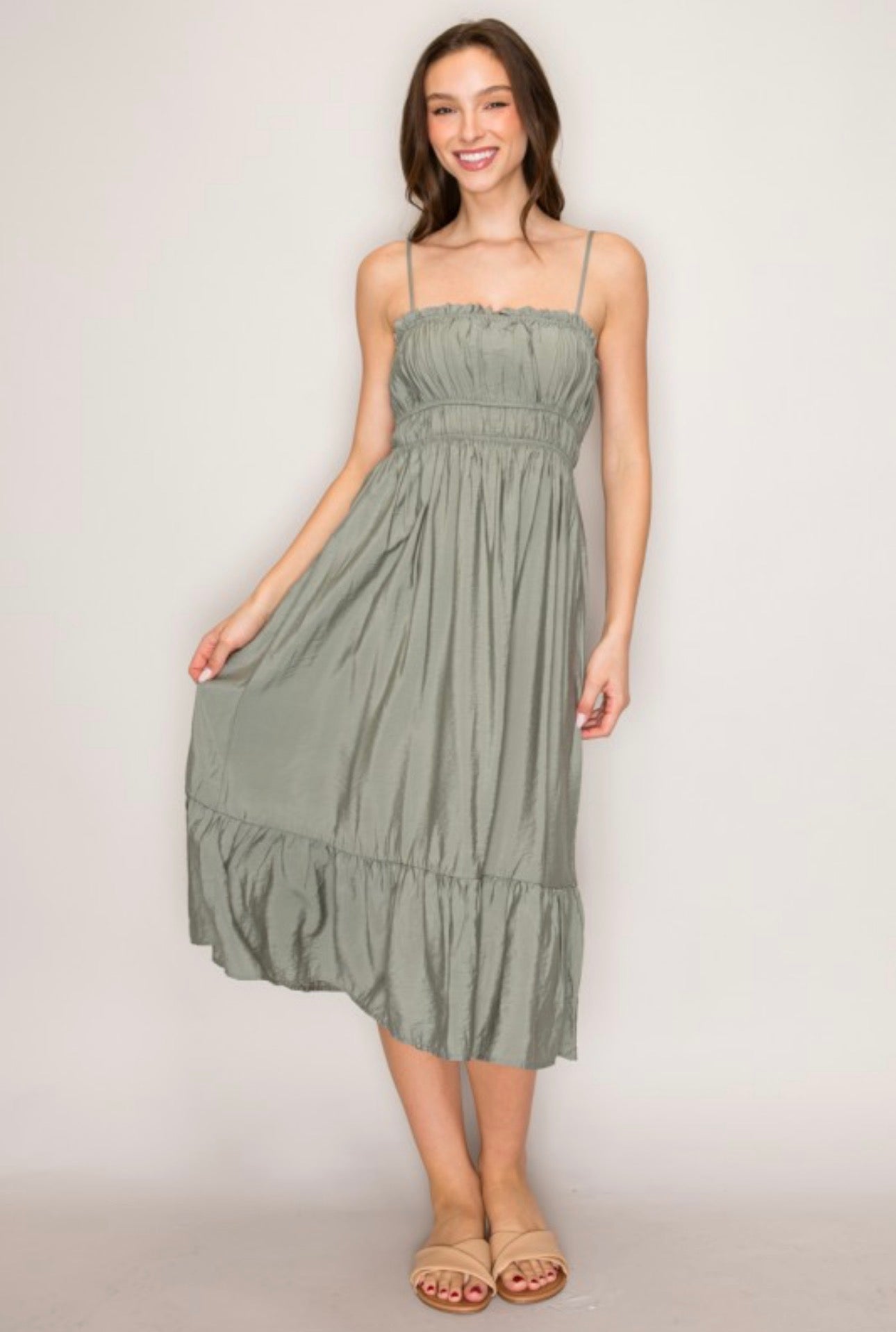 Smocked Tank Midi Dress