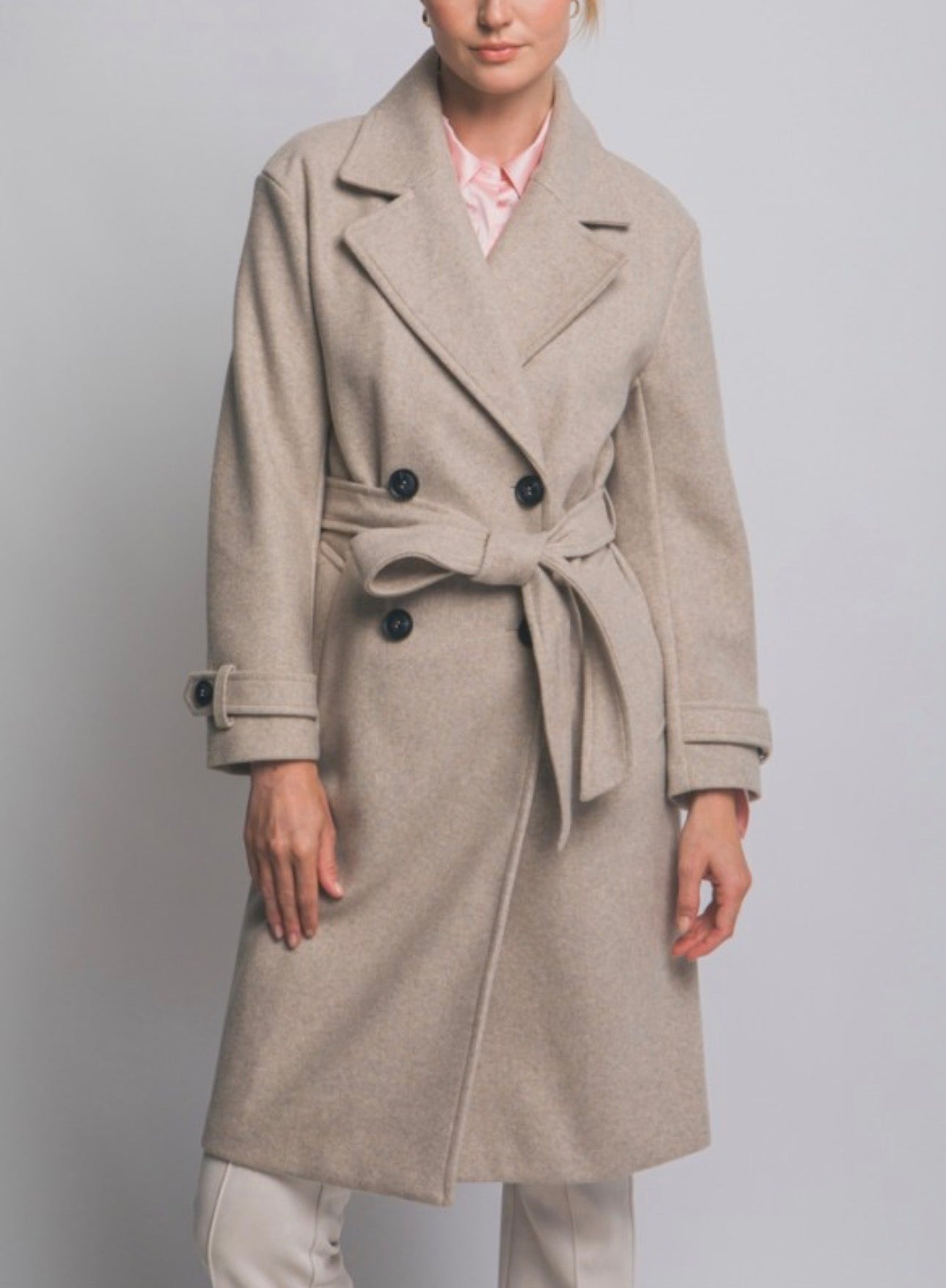 Long Double Breasted Peacoat