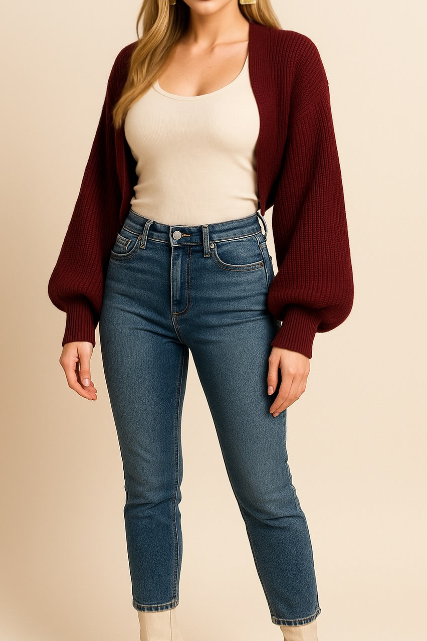 Knitted Bolero Shrug Sweater