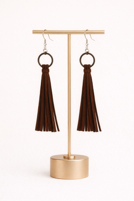 Suede Tassel Earrings