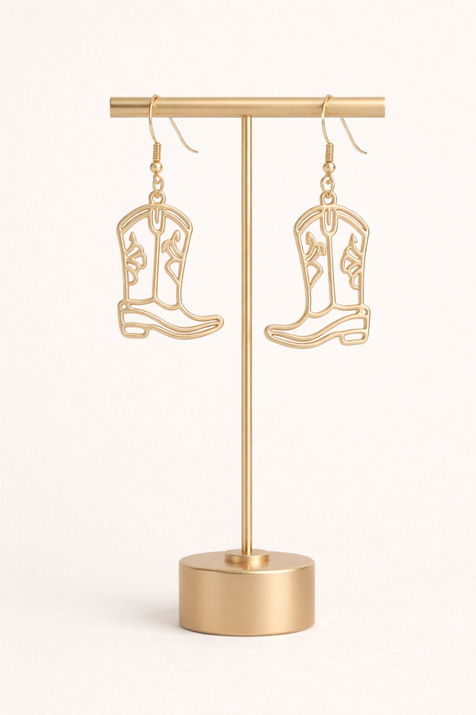 Cowgirl Boots Silhouette Earrings