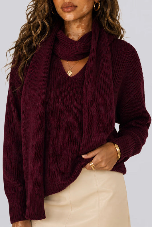 Knit Scarf Sweater
