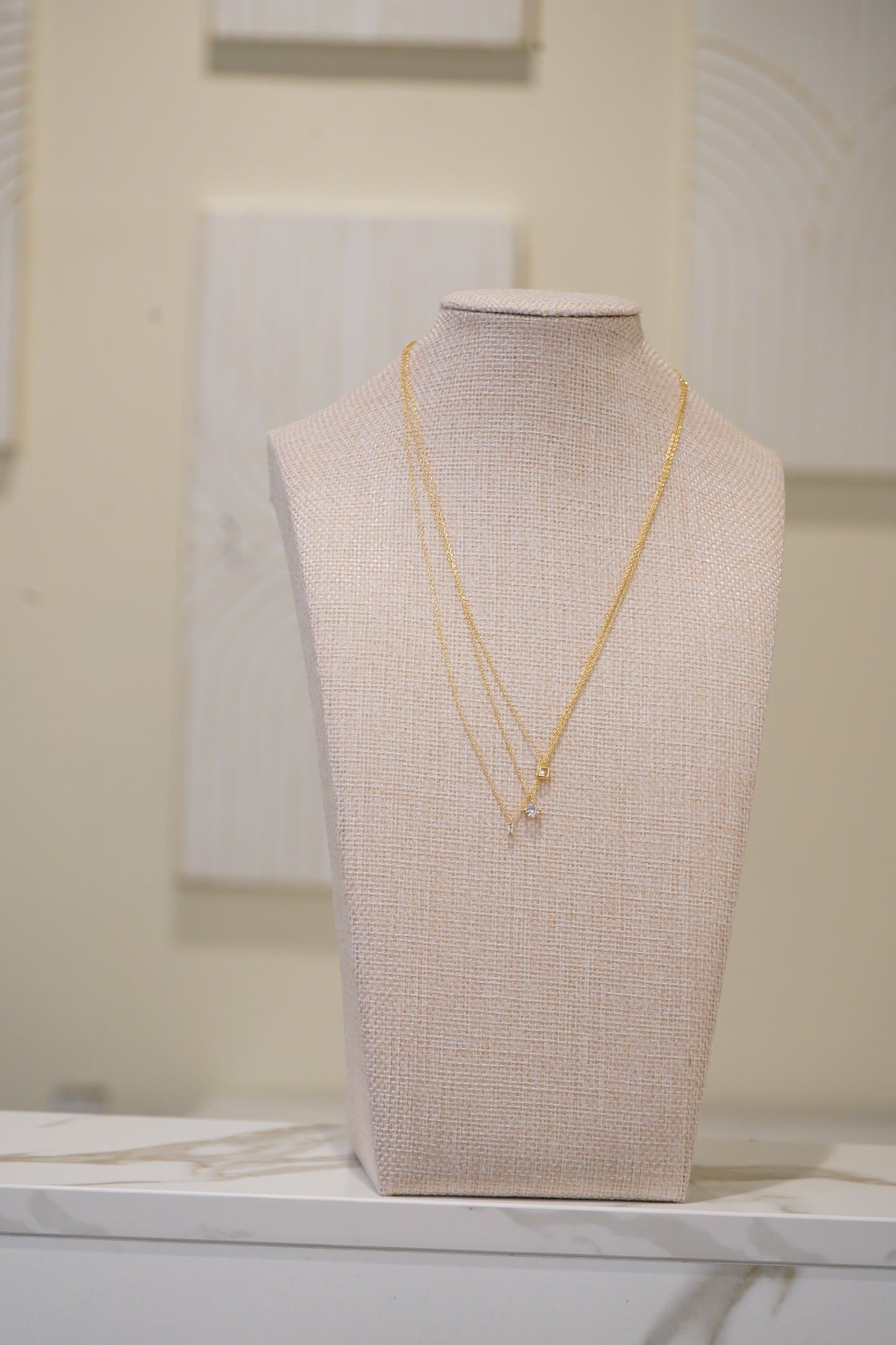 Dainty thin gold layer chain necklace