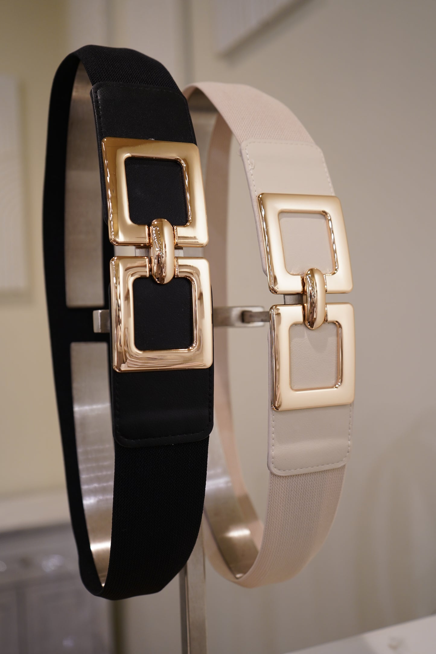 Hyper Stretch Gold Buckle Belt