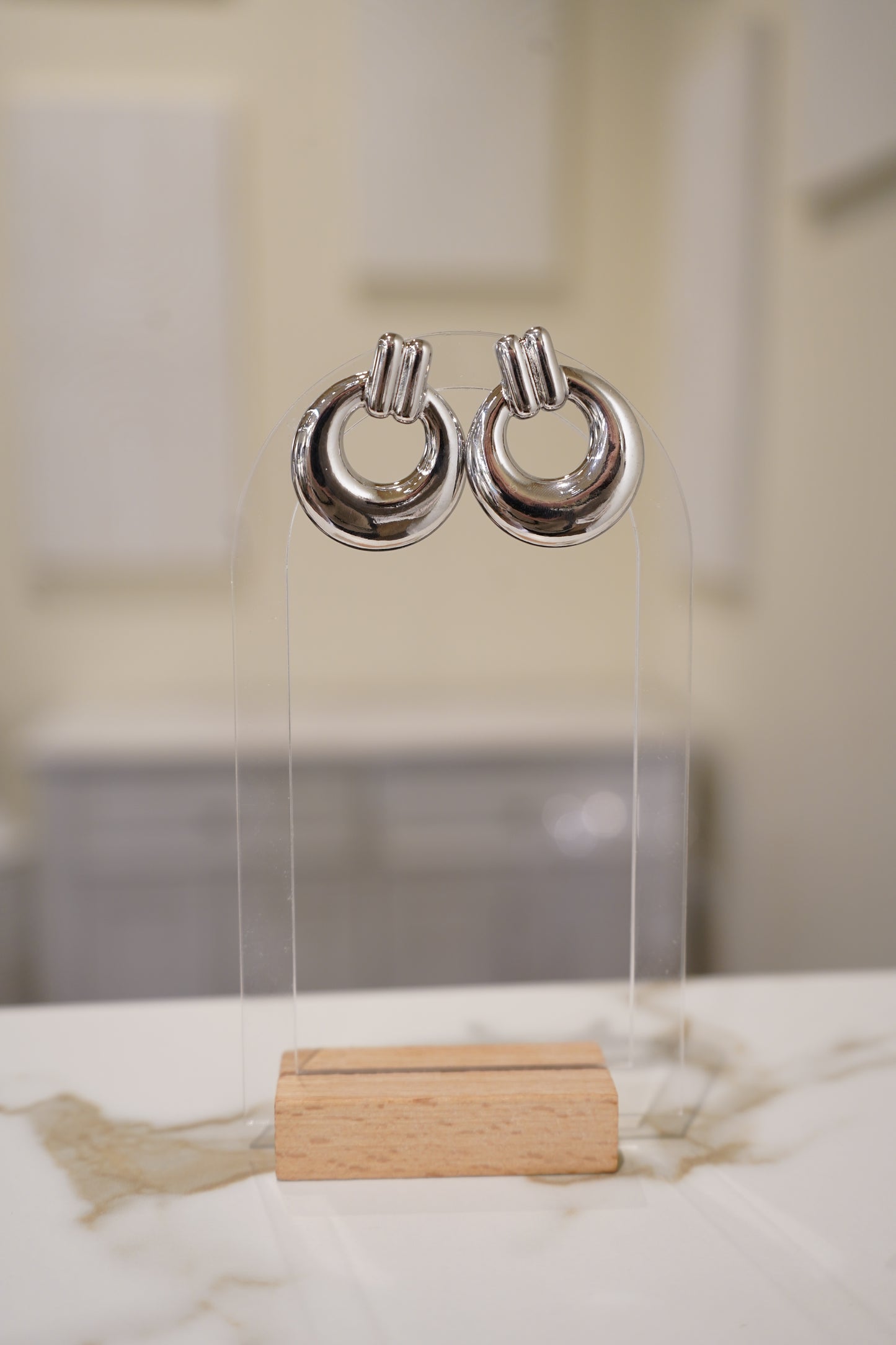 Silver boho earrings