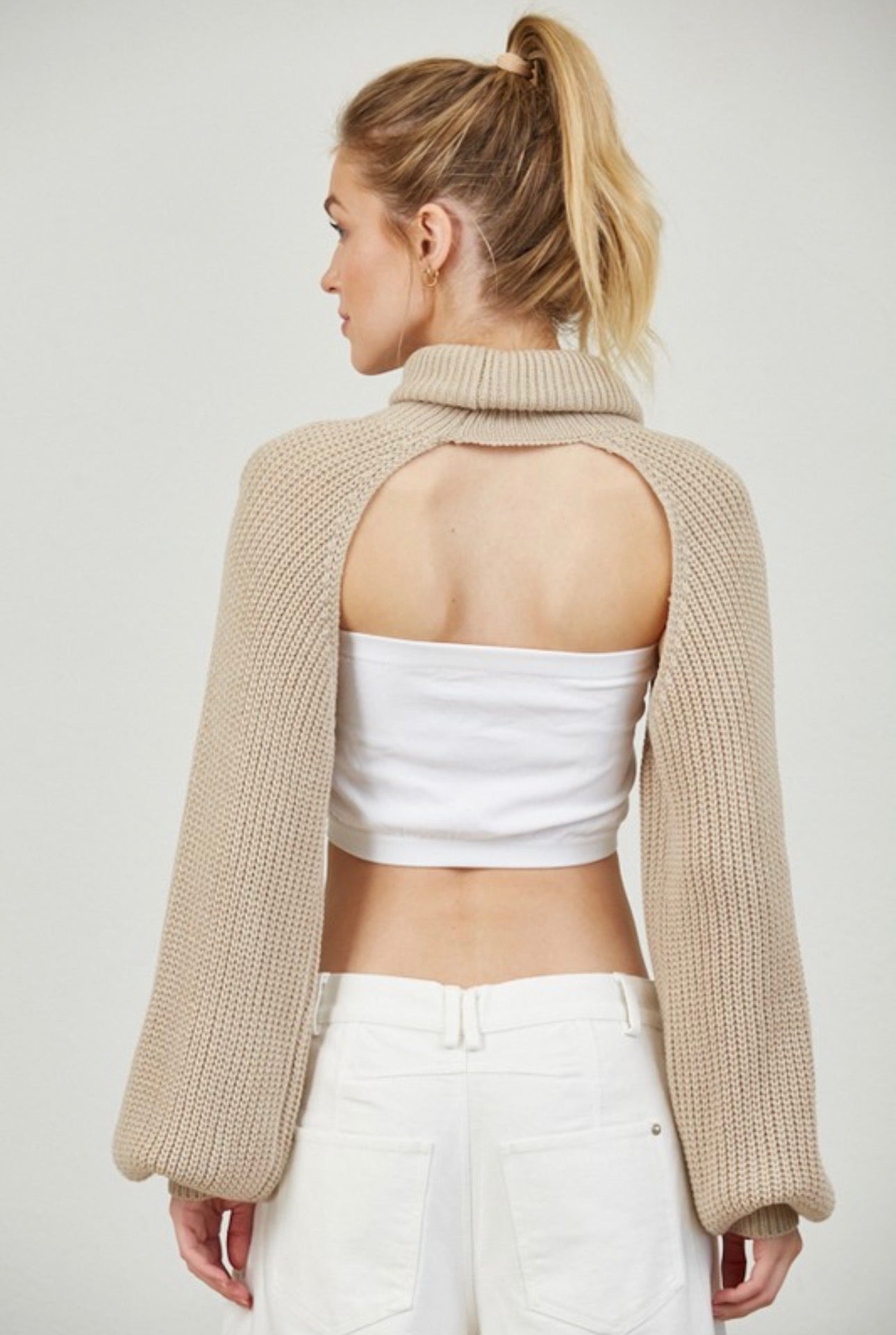 Turtleneck Knitted Arm Sleeves