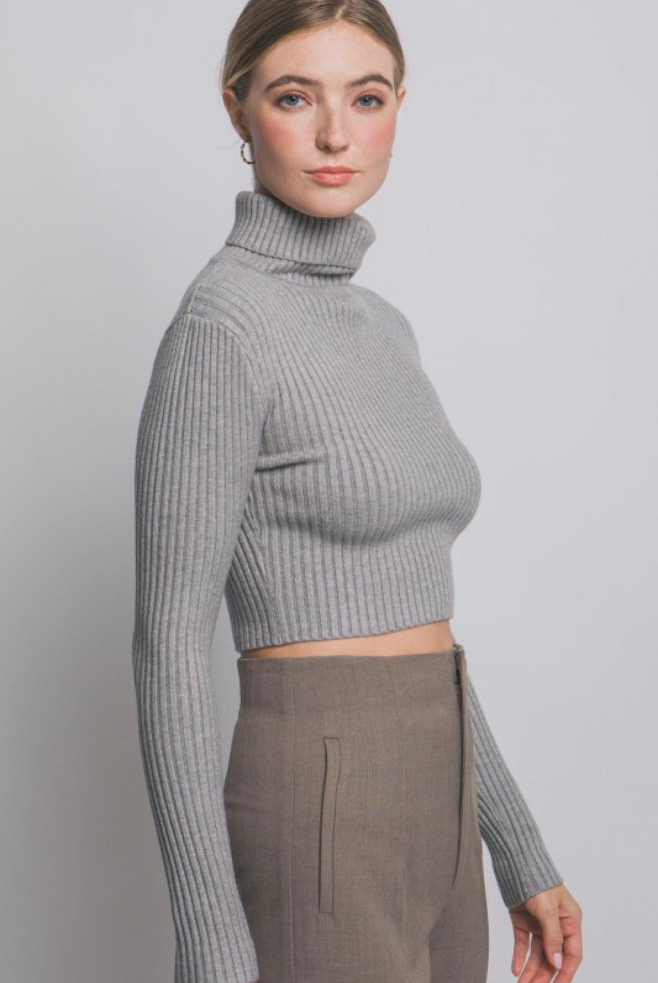 Cropped Turtleneck