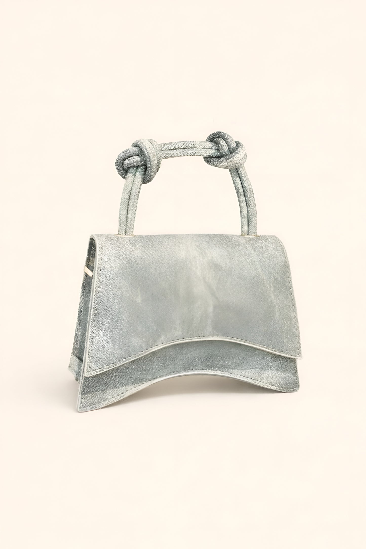 Denim Knot Handle Purse