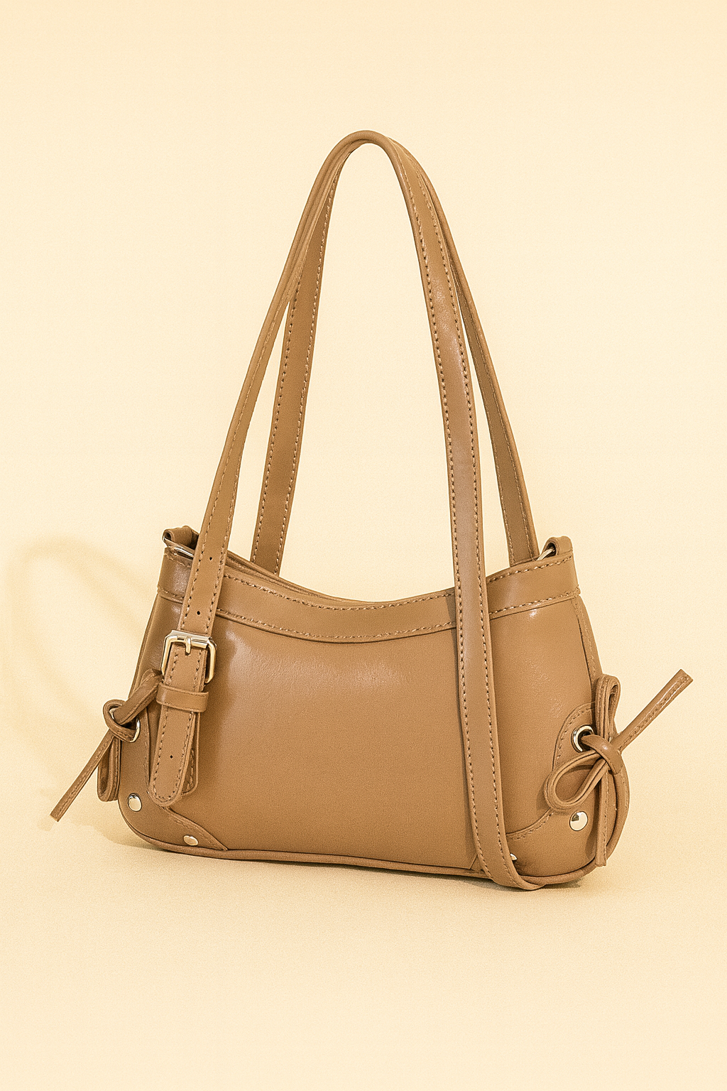 Leather Moto Bow Studded Purse