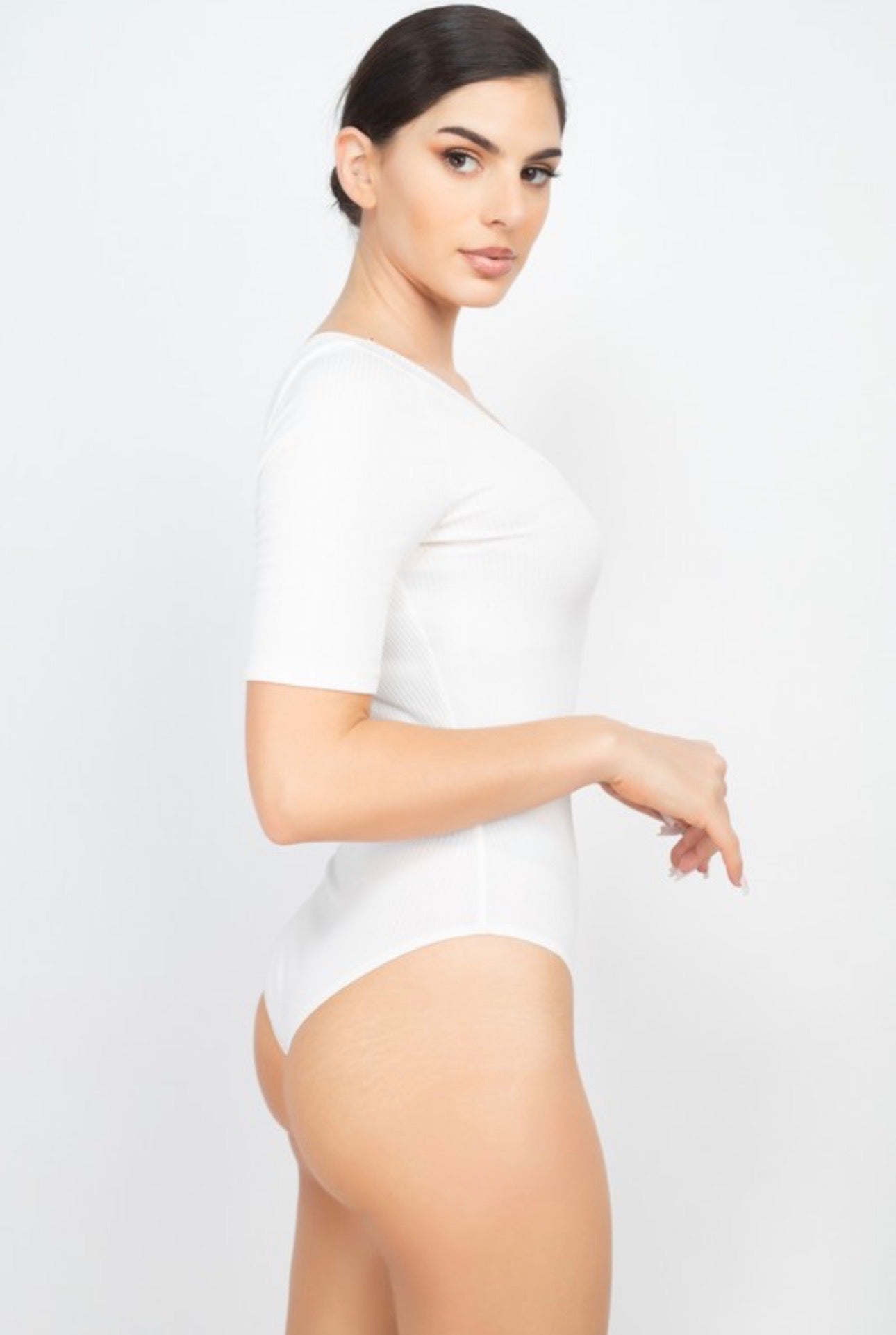 Sleeve Off-The-Shoulder Bodysuit