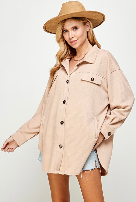 Slouchy Waffle Knit Flannel