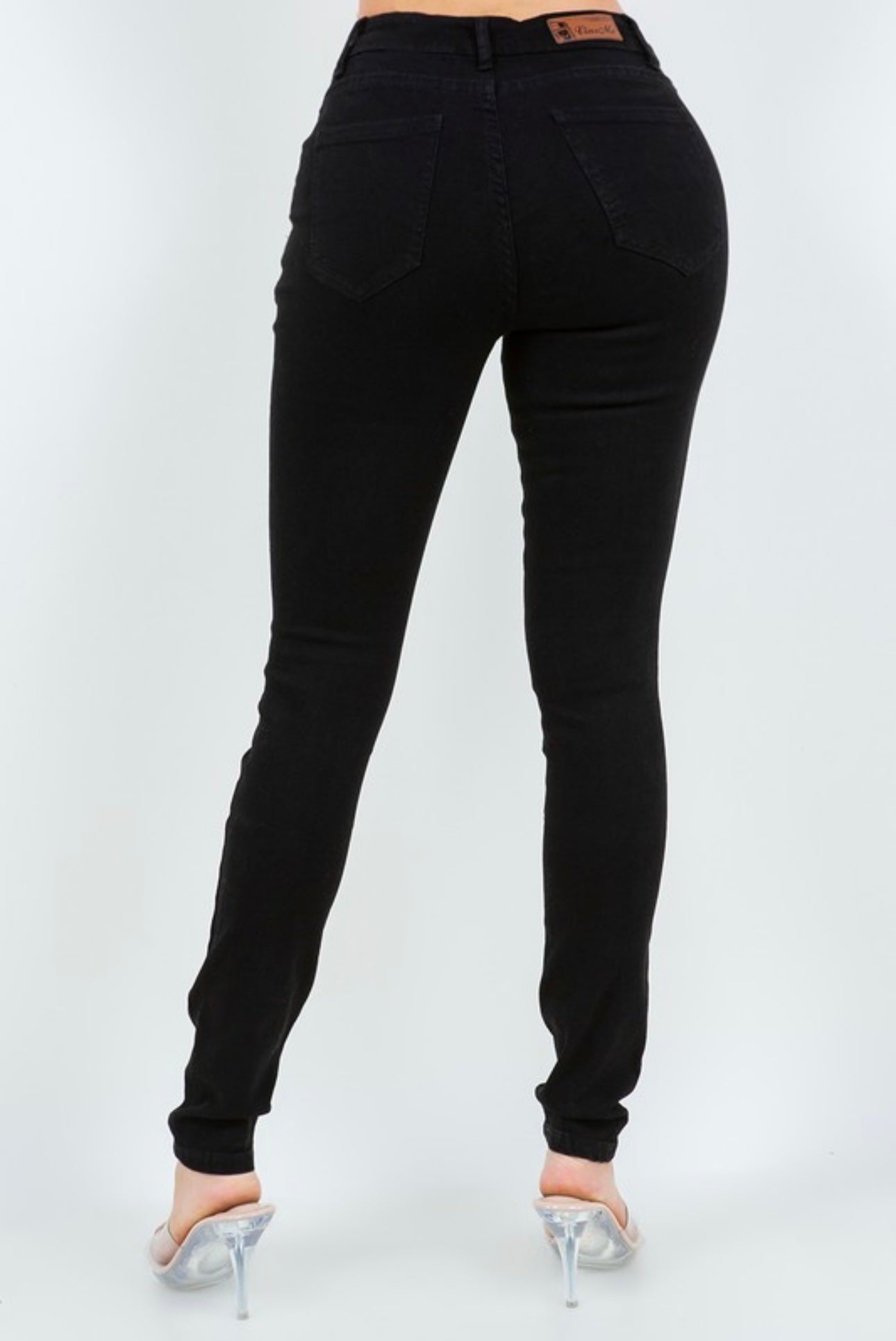 671 Black Ripped Knee Skinny Jeans