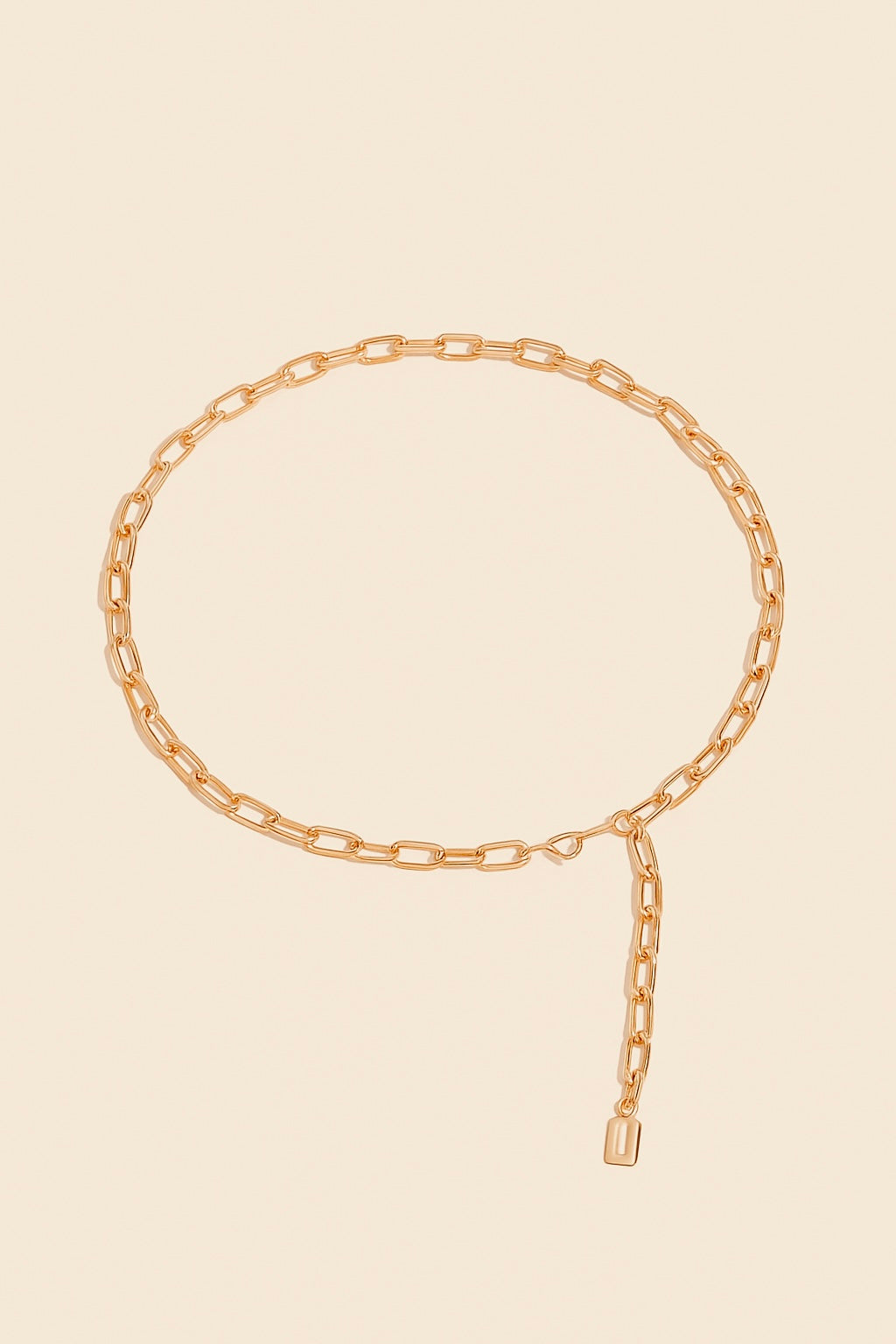Chunky Hammered Chain Belt