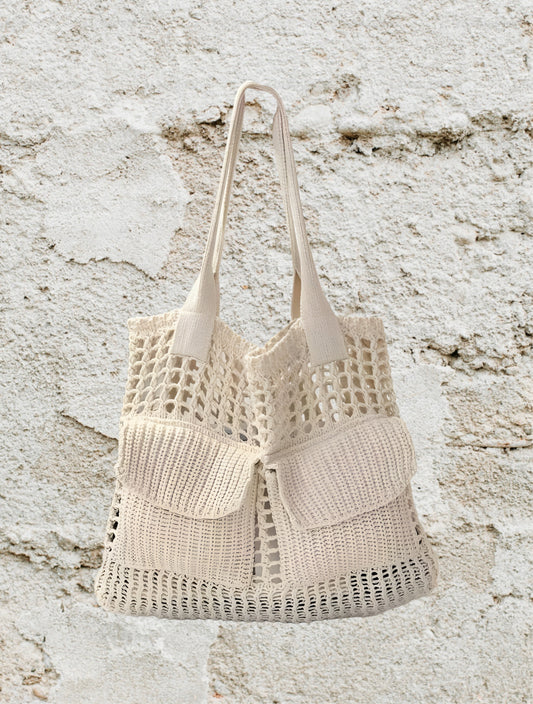 Crochet Tote with double pockets