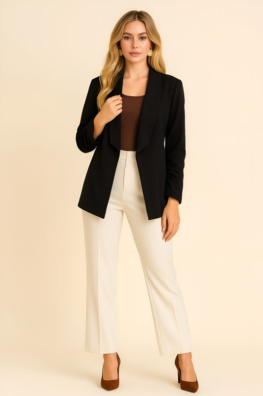 Scrunch Sleeve Blazer