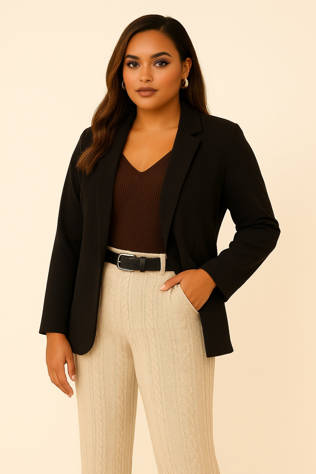 Open Collar Blazer