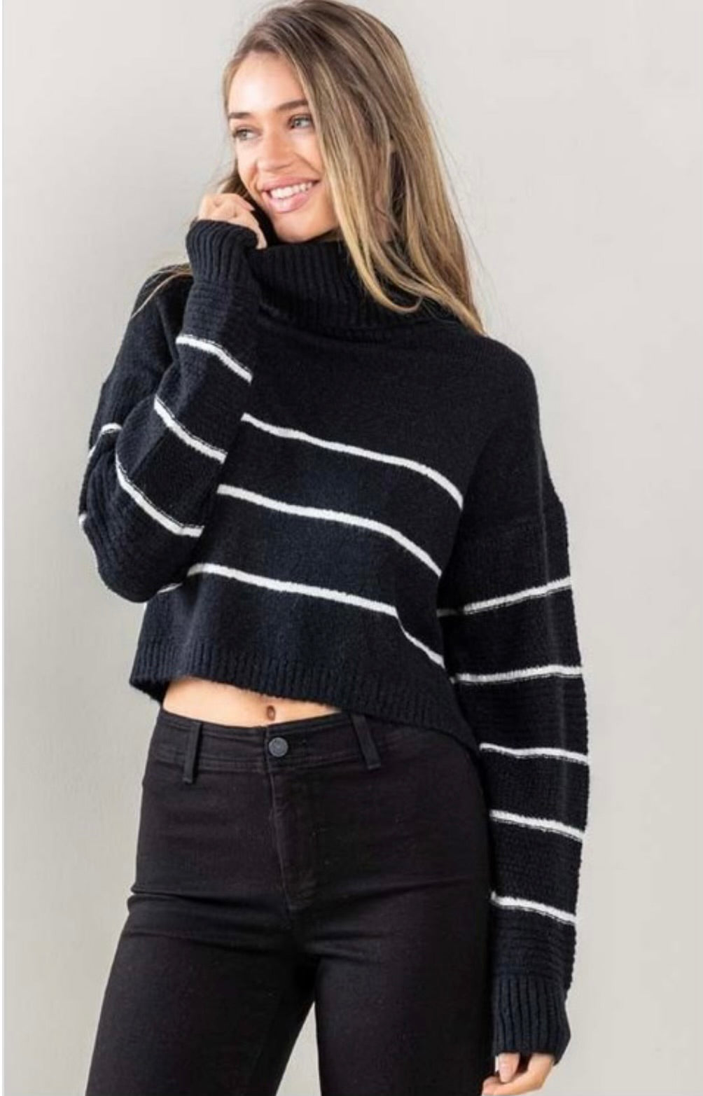 Turtleneck Knitt Sweater stripes