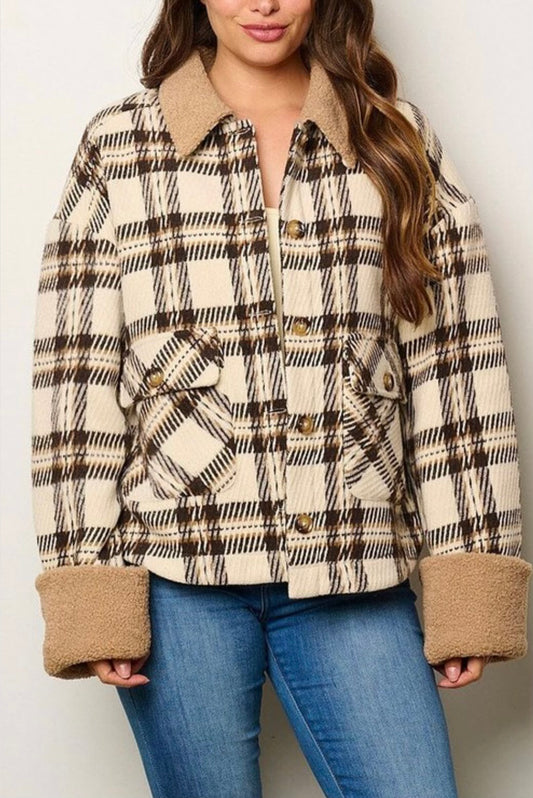 Plaid Button Shacket