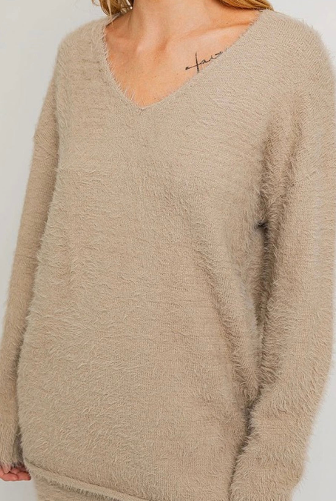 V-Neckline Cozy Sweater