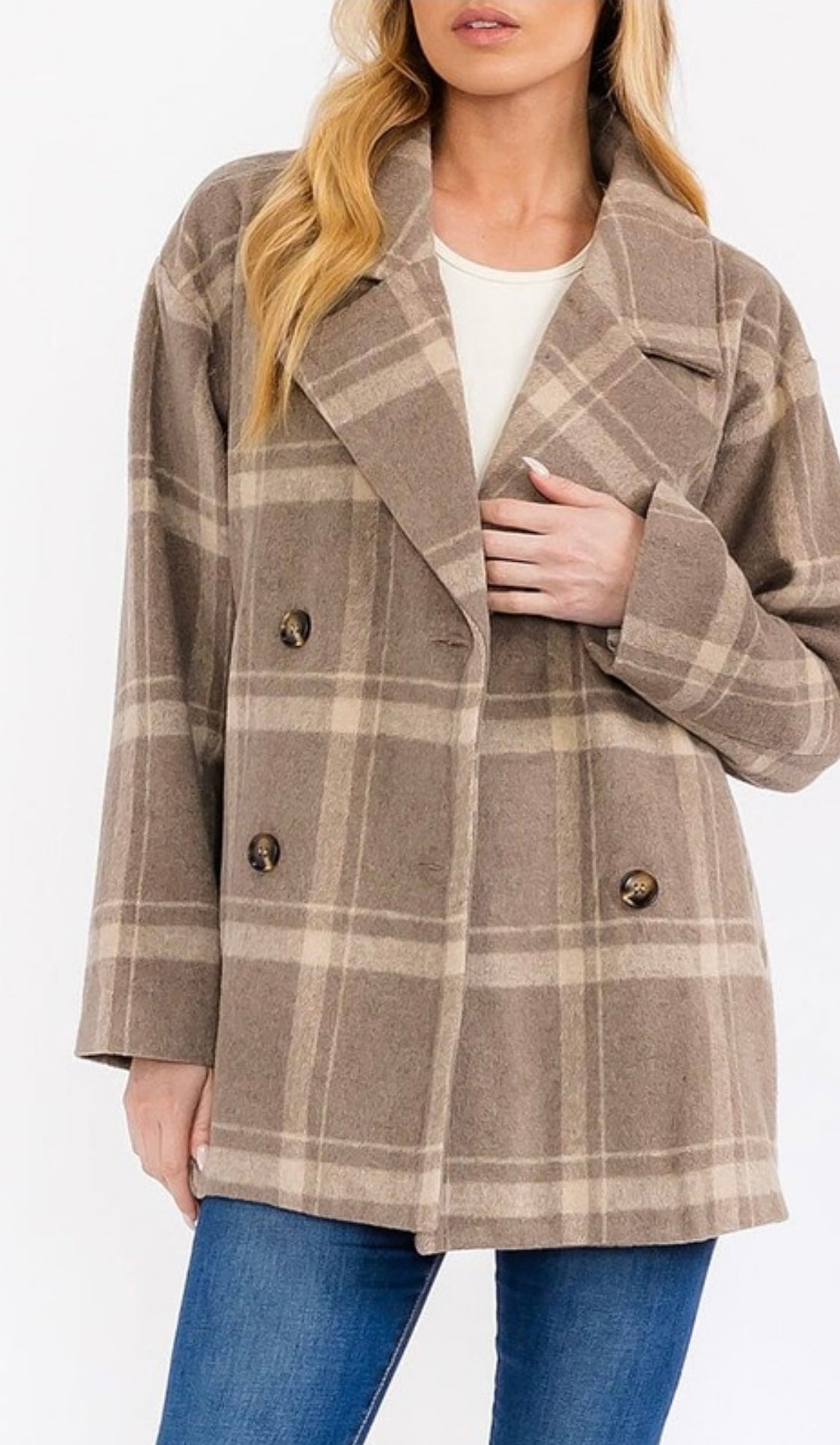 Plaid Peacoat