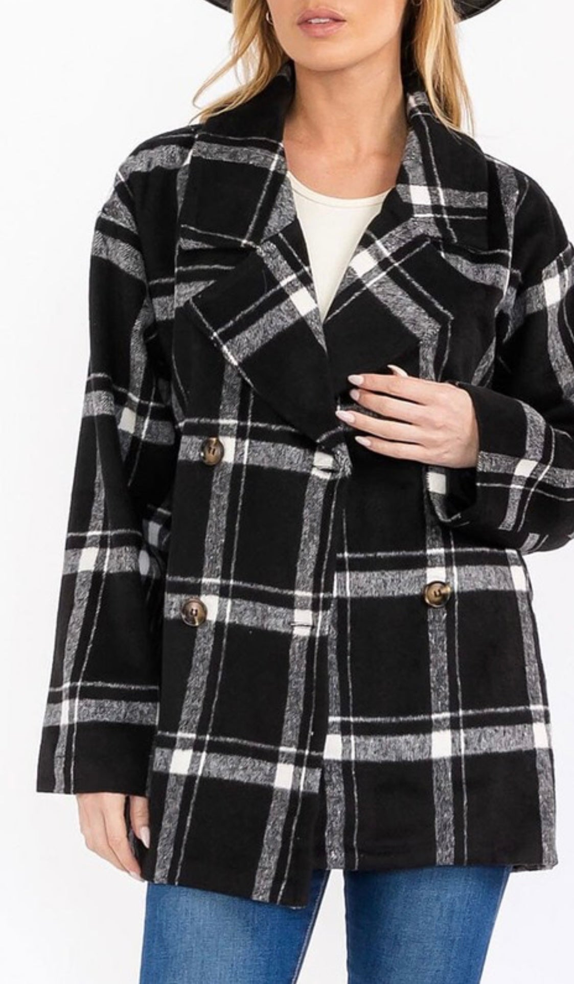 Plaid Peacoat