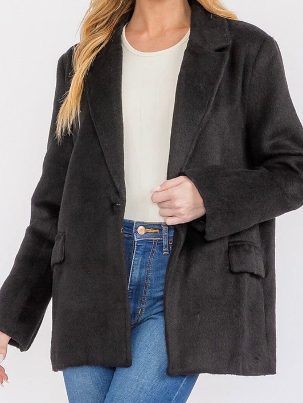 Thick One Button Blazer