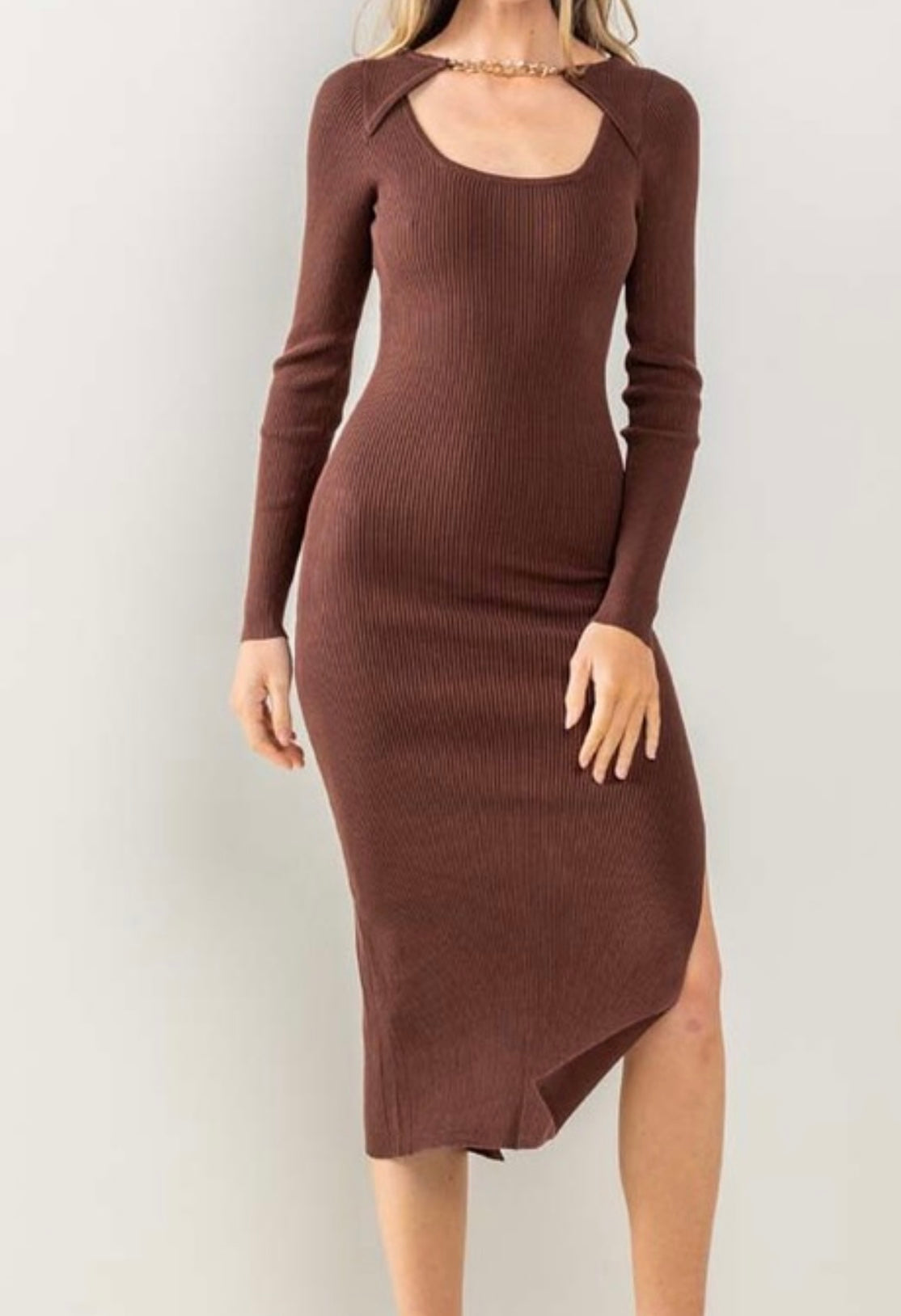 Chain Top Sweater Dress