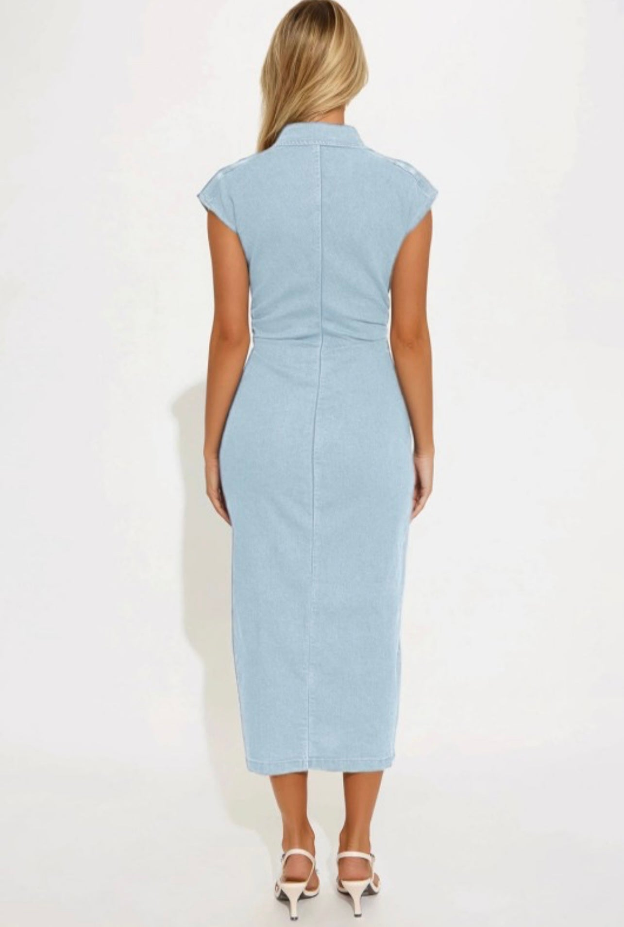 Denim Cap sleeve Dress