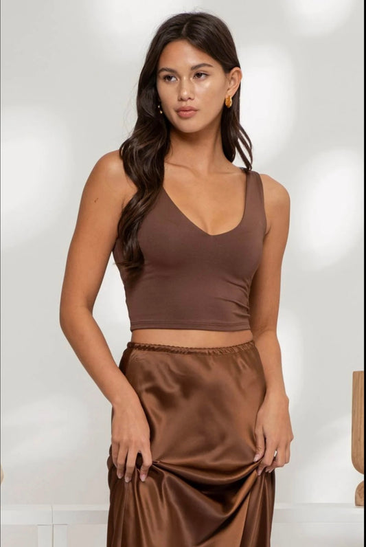 V-Neck Crop Tank