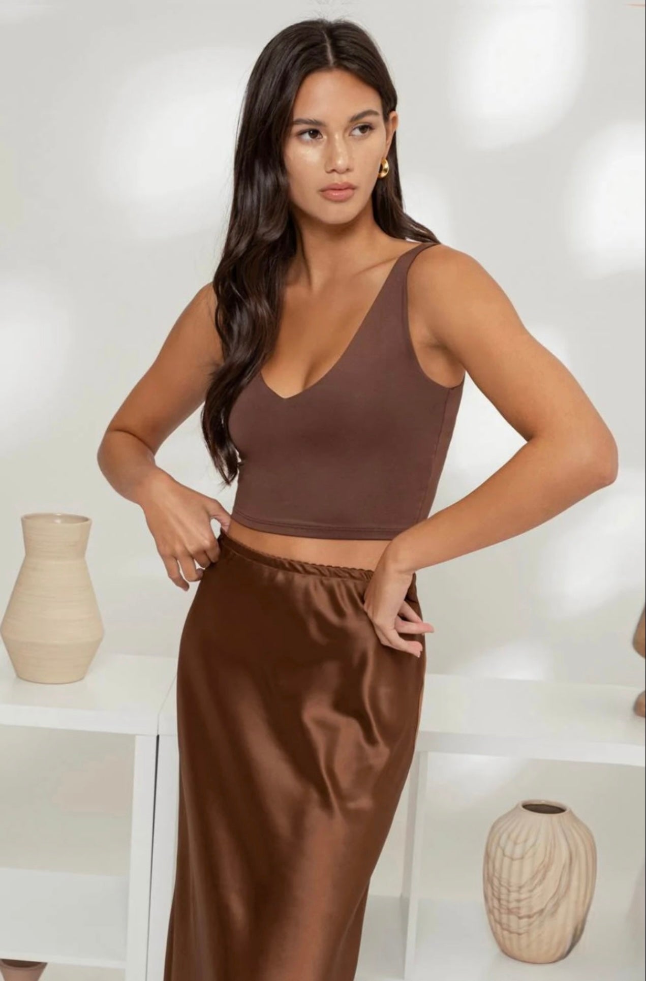 V-Neck Crop Tank