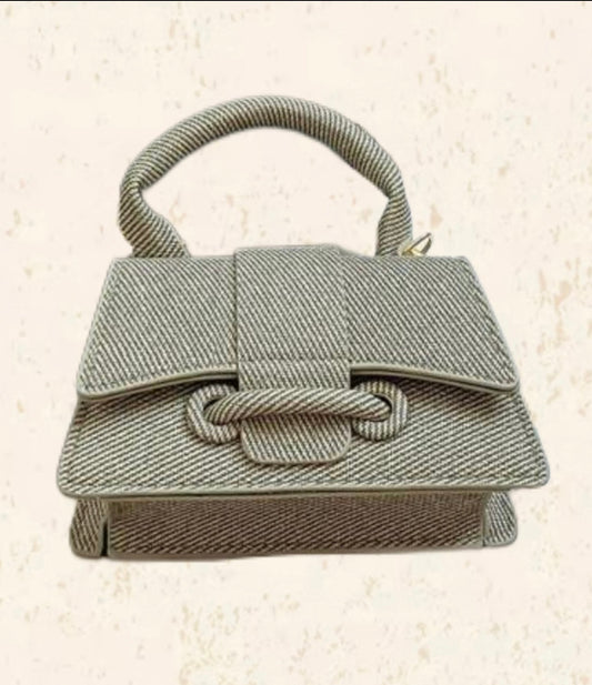 Grey Denim Mini Purse