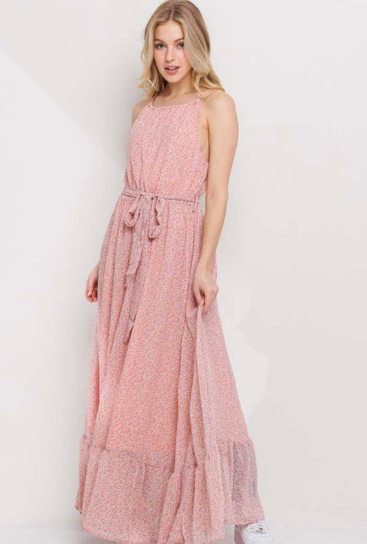 Halter Maxi with tie waist