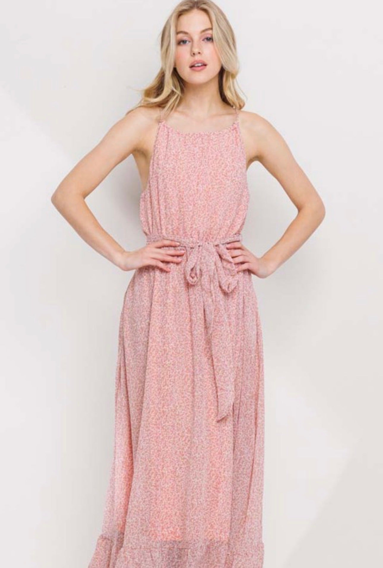 Halter Maxi with tie waist