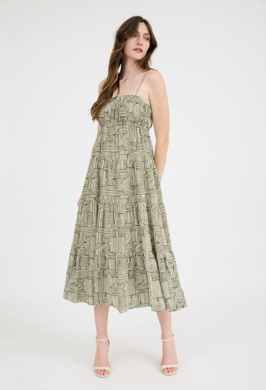 Long Abstract Summer Dress